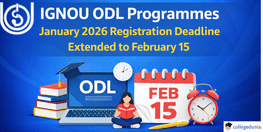 IGNOU ODL Programmes January 2026 Registration Deadline Extended